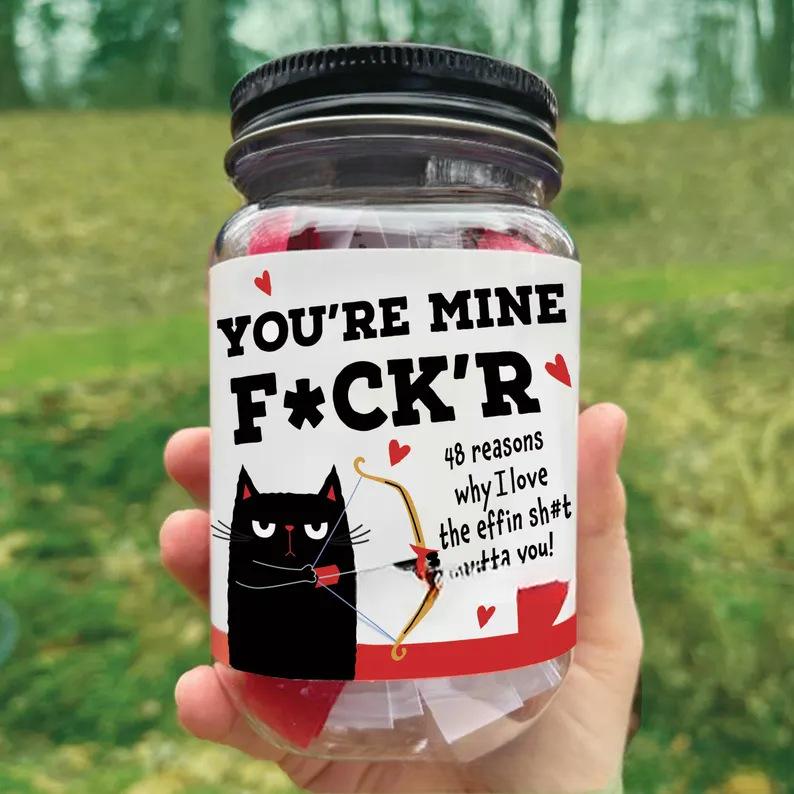 🏹❤️ Funny Valentine’s Day Jar 😻Tell Them You Luv ’Em — With 48 Badass Quotes 🎁Ready to gift — no wrapping stress!