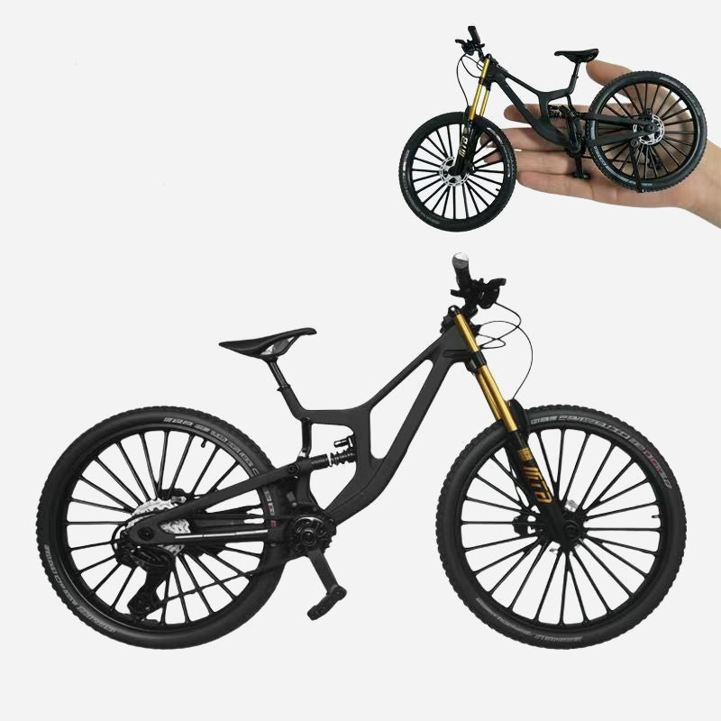 Collectible Alloy Simulation Mountain Bike Model with Front and Rear Suspension