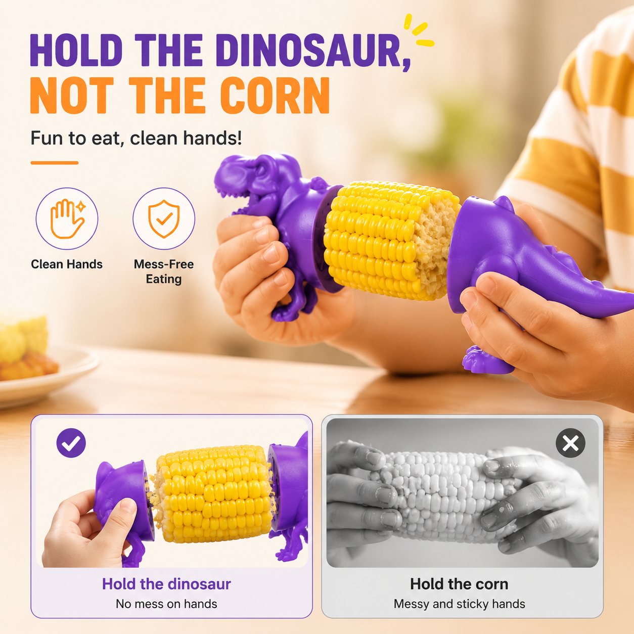 Dinosaur Corn Cob Holders