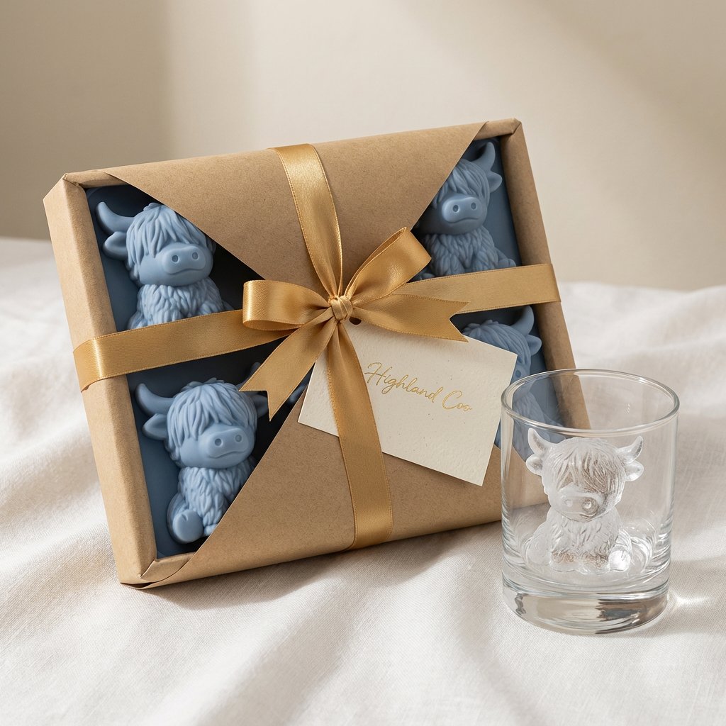 ⏳Last Day Special Price ￡9.99!!🐮 Mini Highland Cow Ice Cube Mold – Cute 3D Ice for Drinks, Parties & Gifts