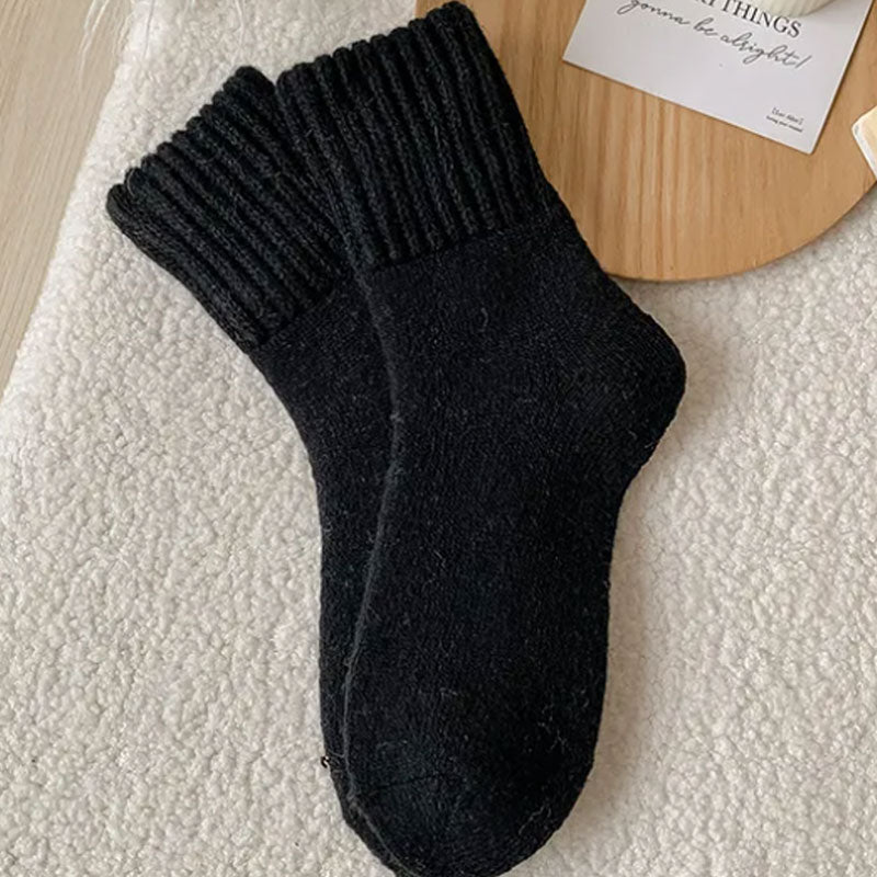 🧦5 pairs of wool socks for women - warm, mid-calf socks