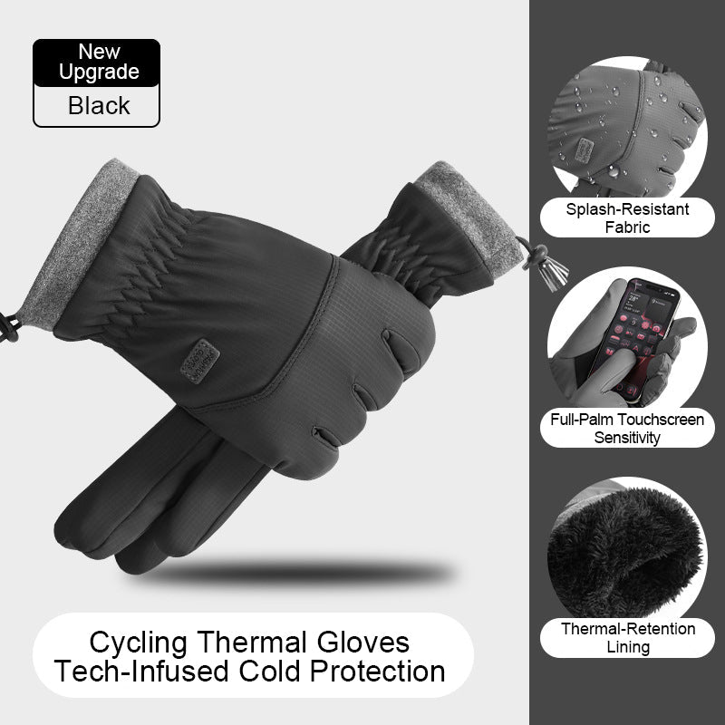 Winter gloves with fleece lining, waterproof and touchscreen compatibl