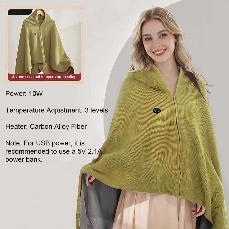 🔥Limited-time discount USB Portable Washable Warming Blanket