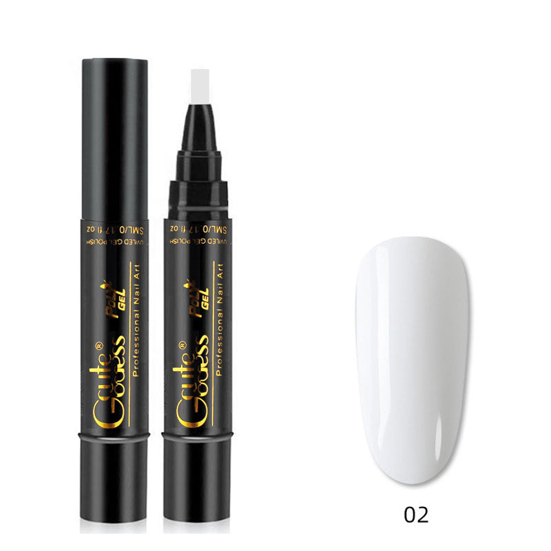 One-step glue three-in-one nail polish gel pen