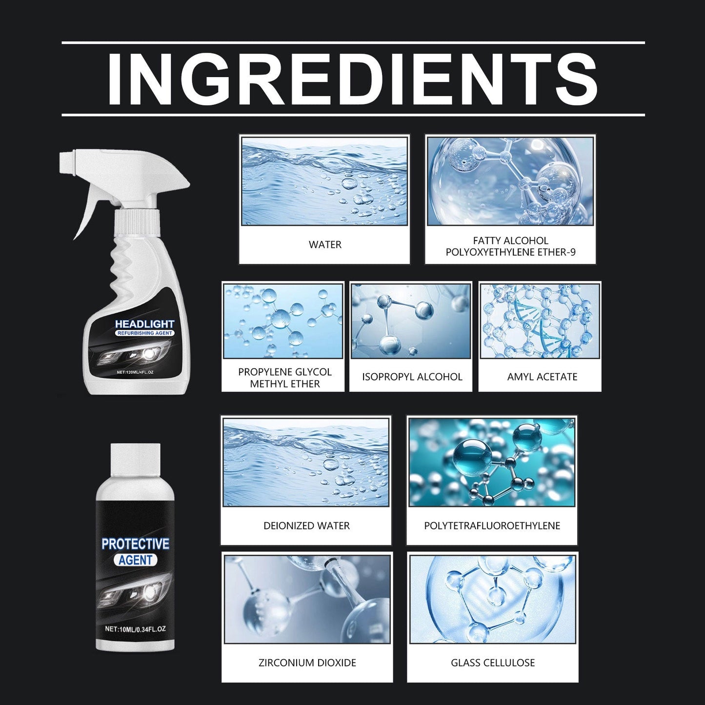 🛠️ Headlight Restoration Kit – Restore Clarity, Drive Safer!