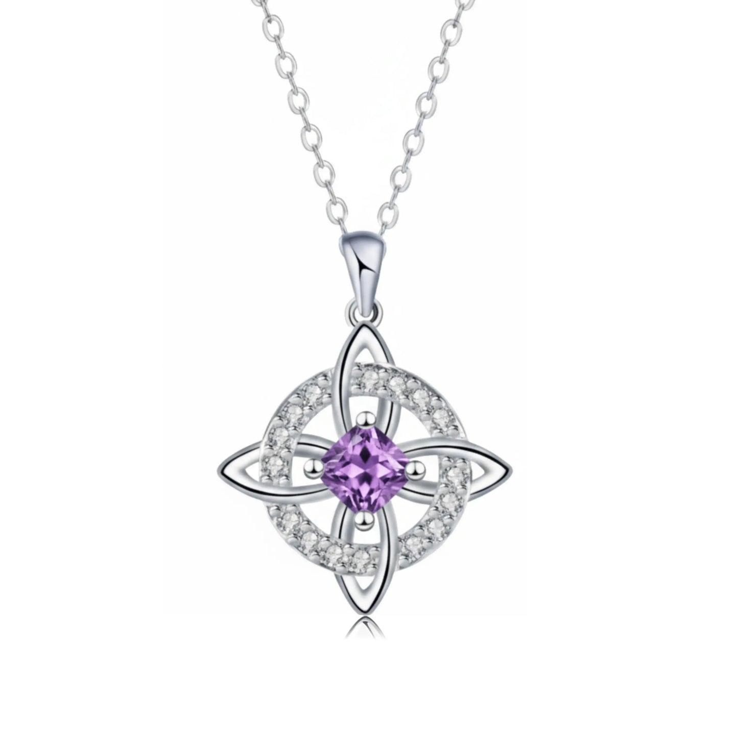 ✨ Mystical Birthstone Witches Knot Necklace – Natural Crystal 🔮💞Protect Your Loved Ones