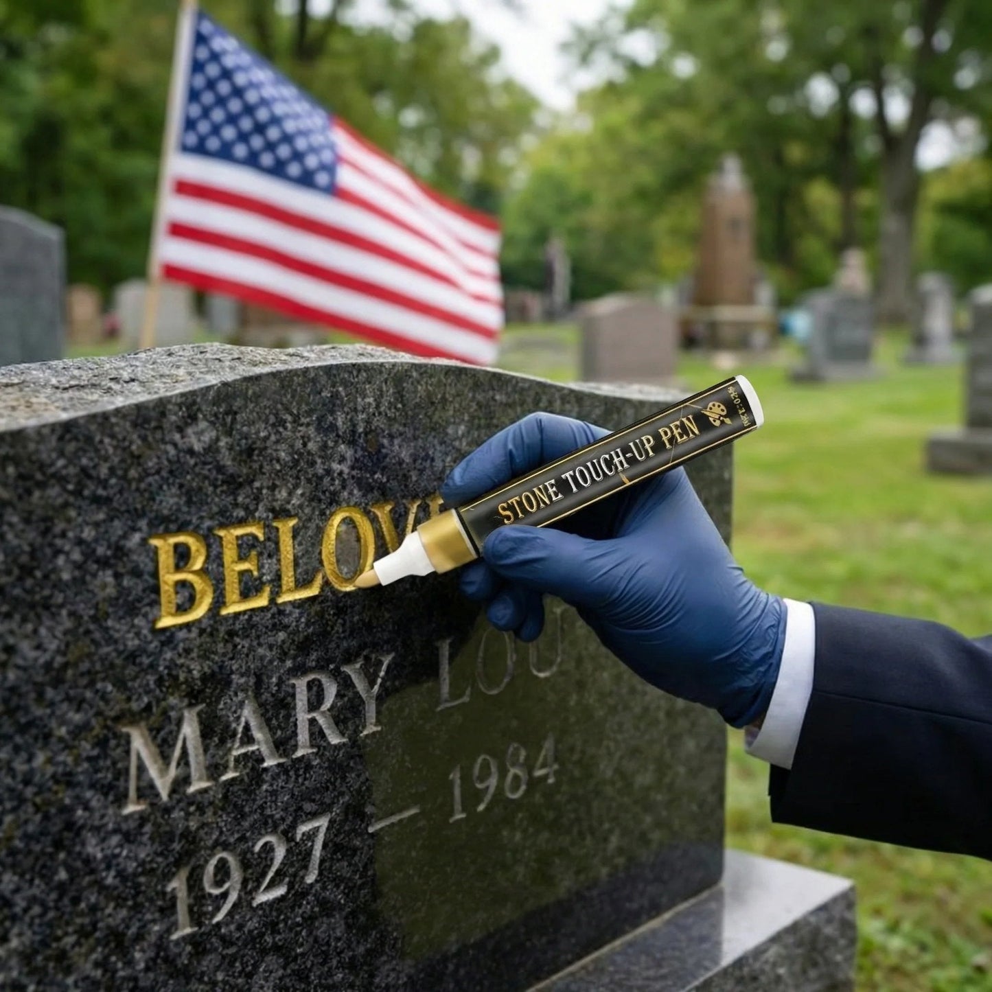 🐦A gold pen for restoring faded gravestone inscription