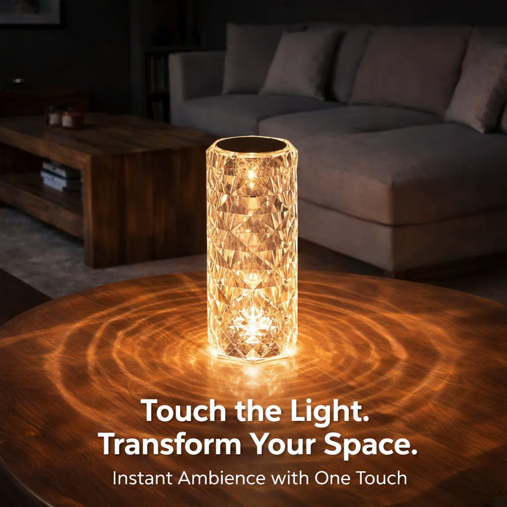 🔥Hot sale 49% off💡16 Colors Rose Rays Crystal Diamond Table Lamp🌹