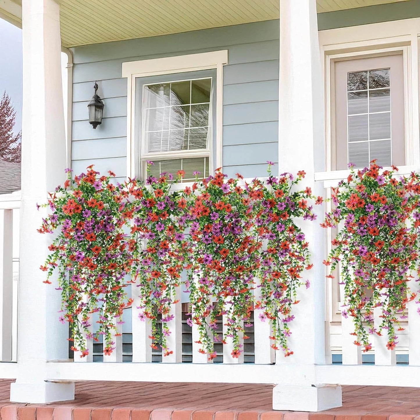 ⏳LAST DAY SPECIAL PRICE: ￡9.99!!🌷Outdoor cascading daisy and eucalyptus flowers – UV resistant