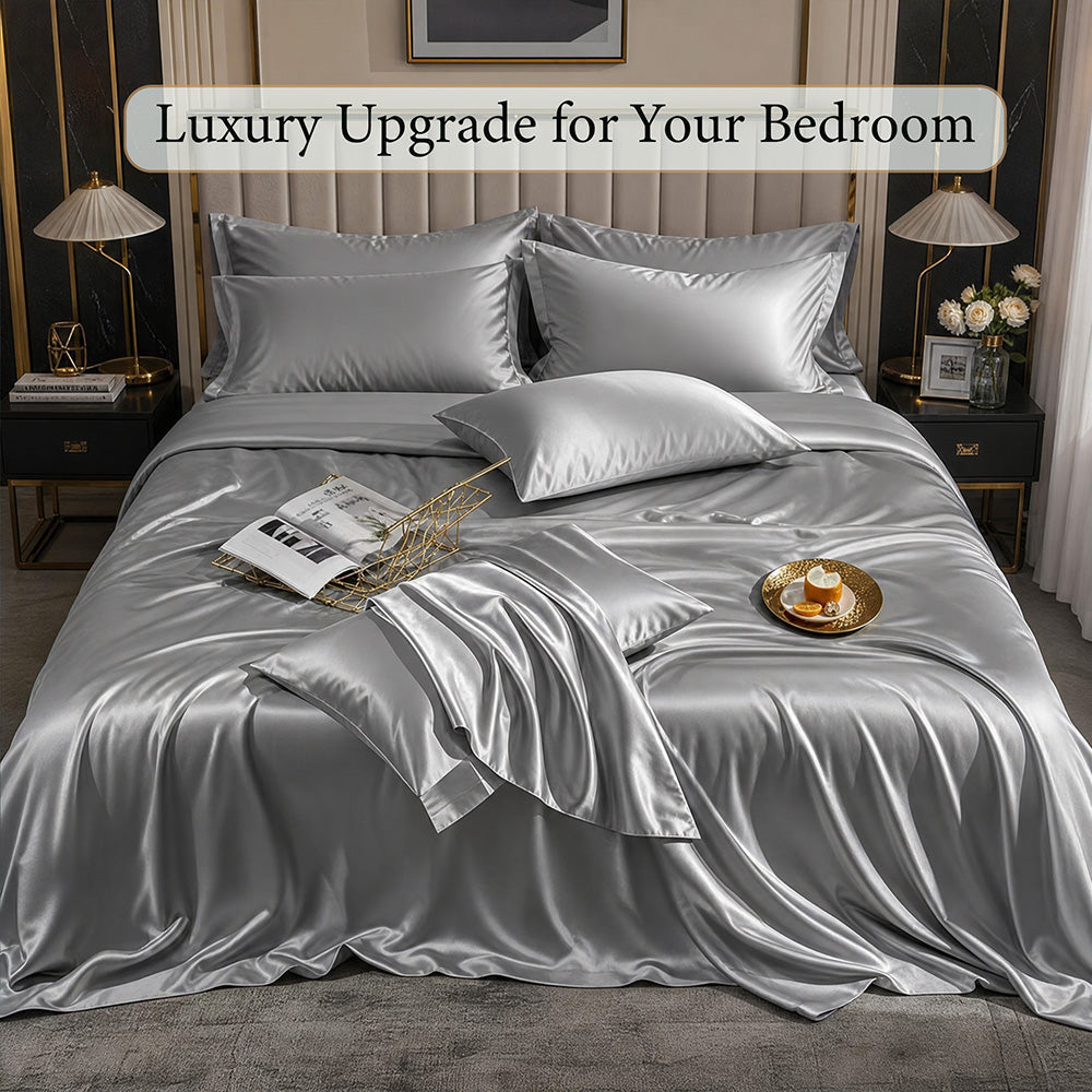 ❄️Cool pillowcase in ice silk, ensuring a good night’s sleep in summe