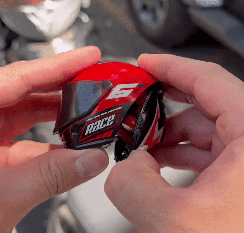 Realistic Motorcycle Rider Alloy Transforming Figure Ornament