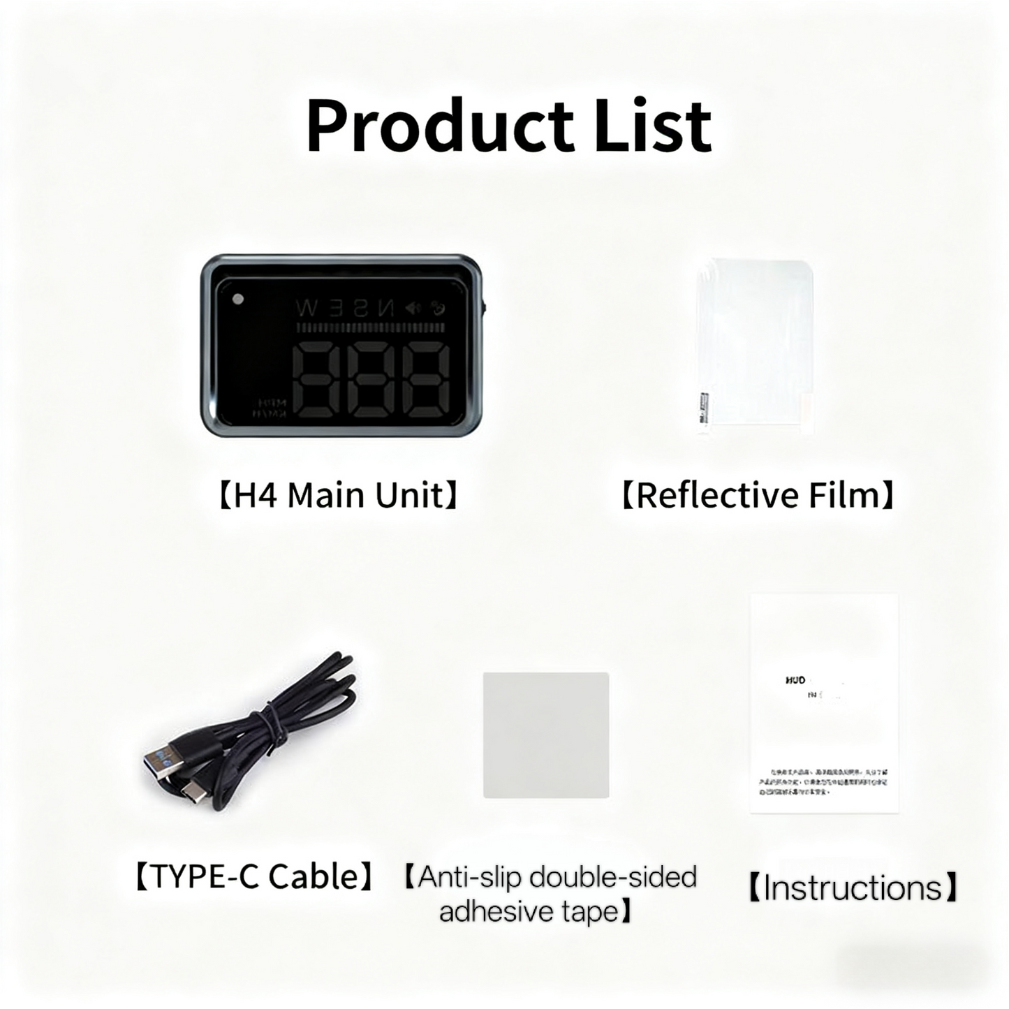 In-vehicle Glass Projection HUD (Head-up Display)