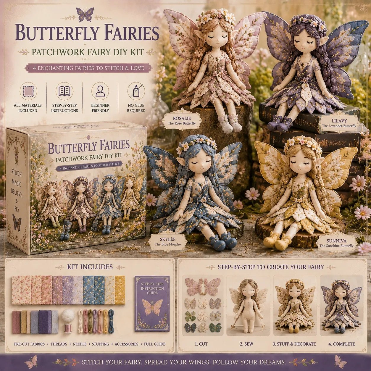 🔥LAST DAY 50% OFF - 🧵Fairy Patchwork DIY Collection