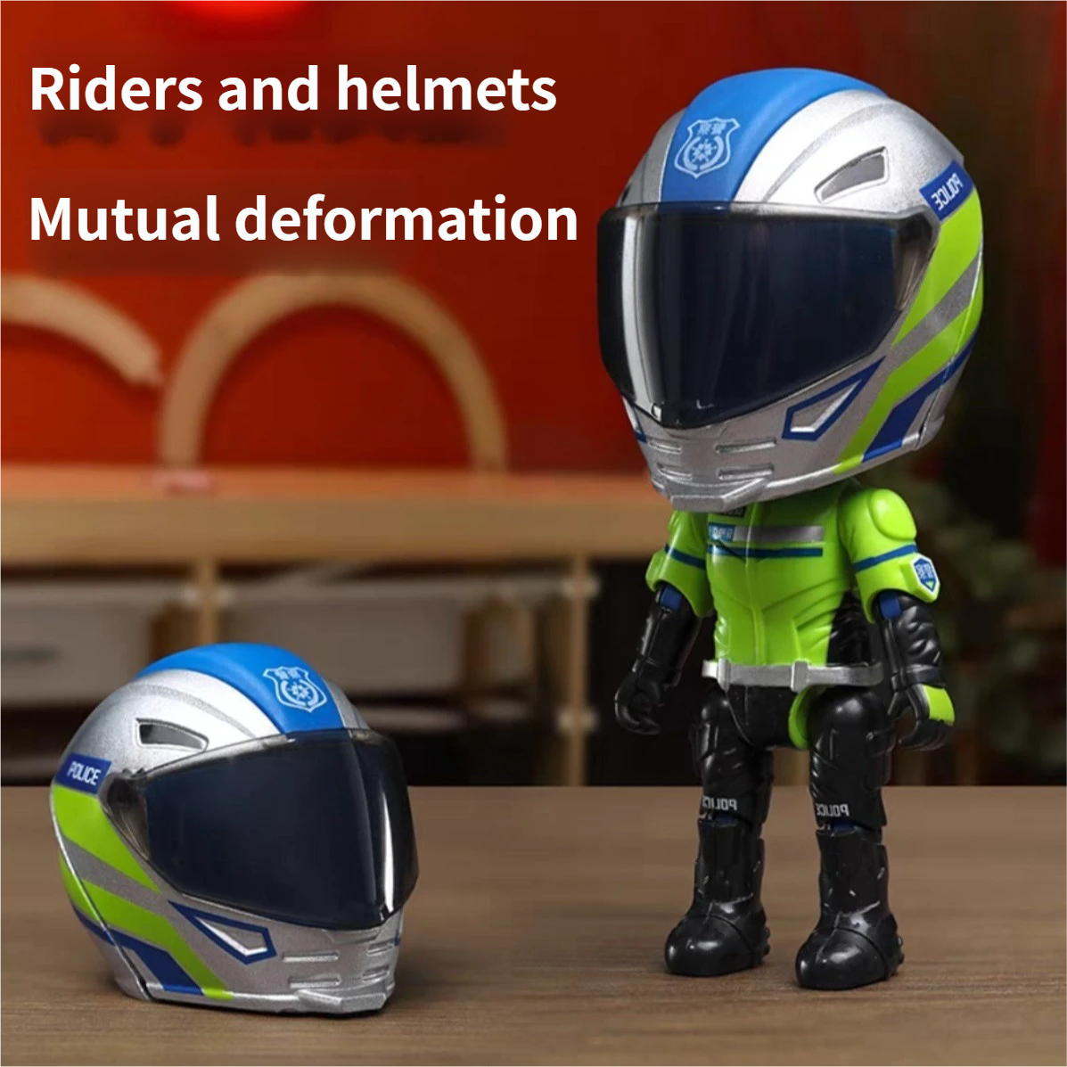 Realistic Motorcycle Rider Alloy Transforming Figure Ornament