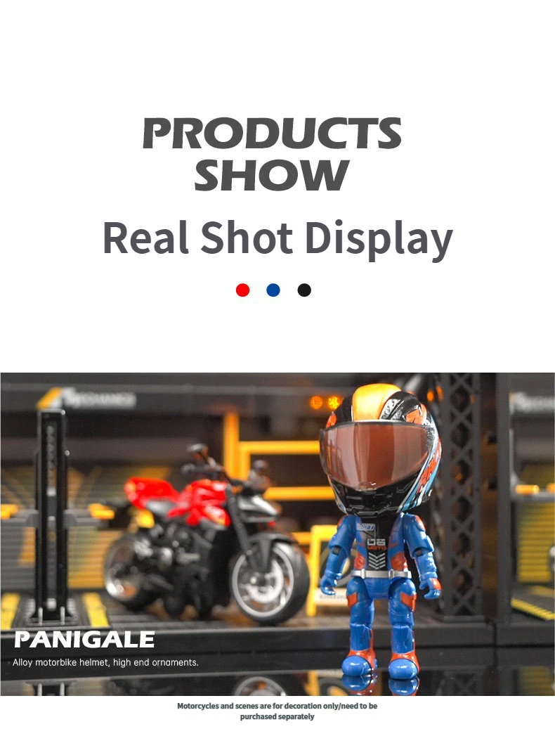 Realistic Motorcycle Rider Alloy Transforming Figure Ornament