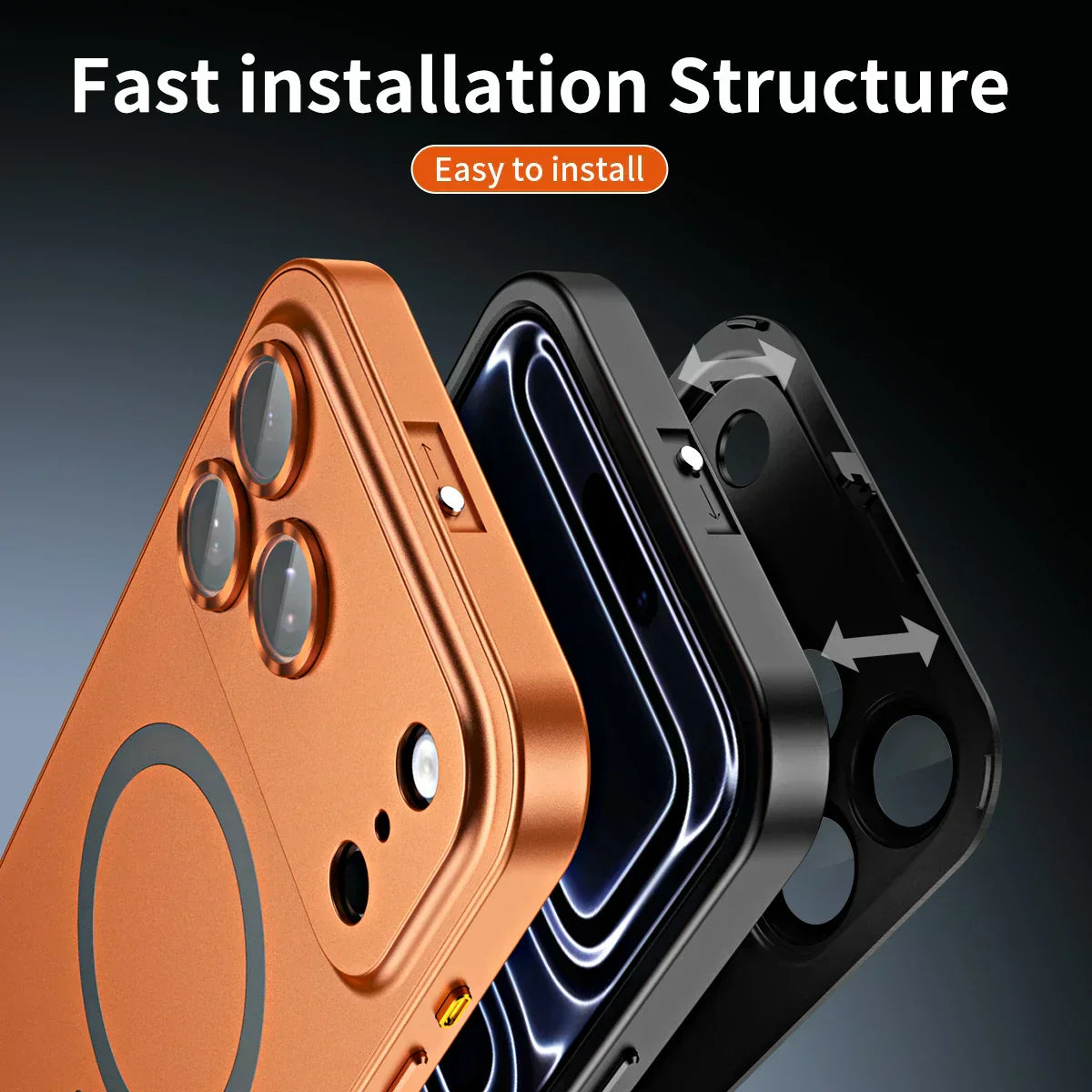 ✨17-13🔥Magnetic Aluminum Frame Case For Iphone