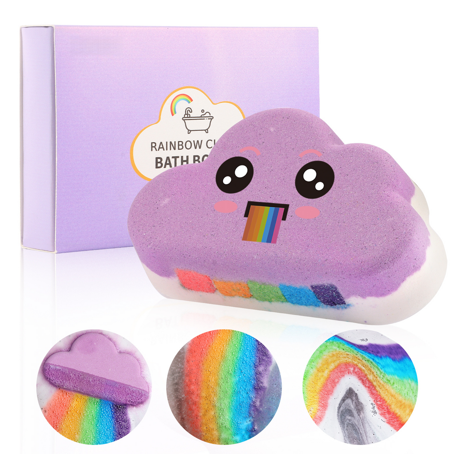 🌈 Rainbow Cloud Bath Bombs – Turn Every Bath into a Magical Rainbow Spa