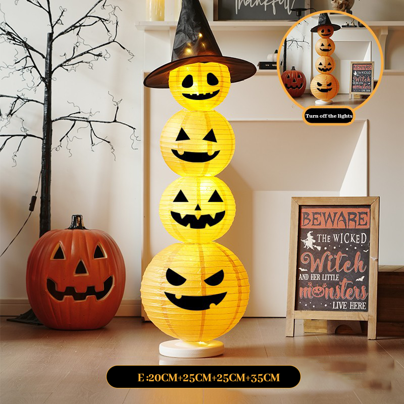 🎃Collapsible light up stacked pumpkins