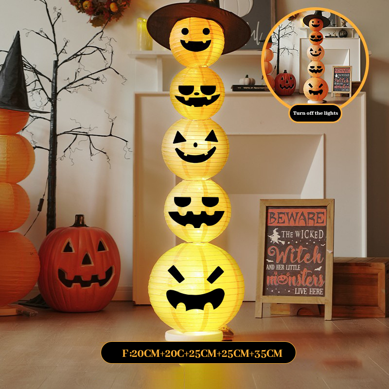 🎃Collapsible light up stacked pumpkins
