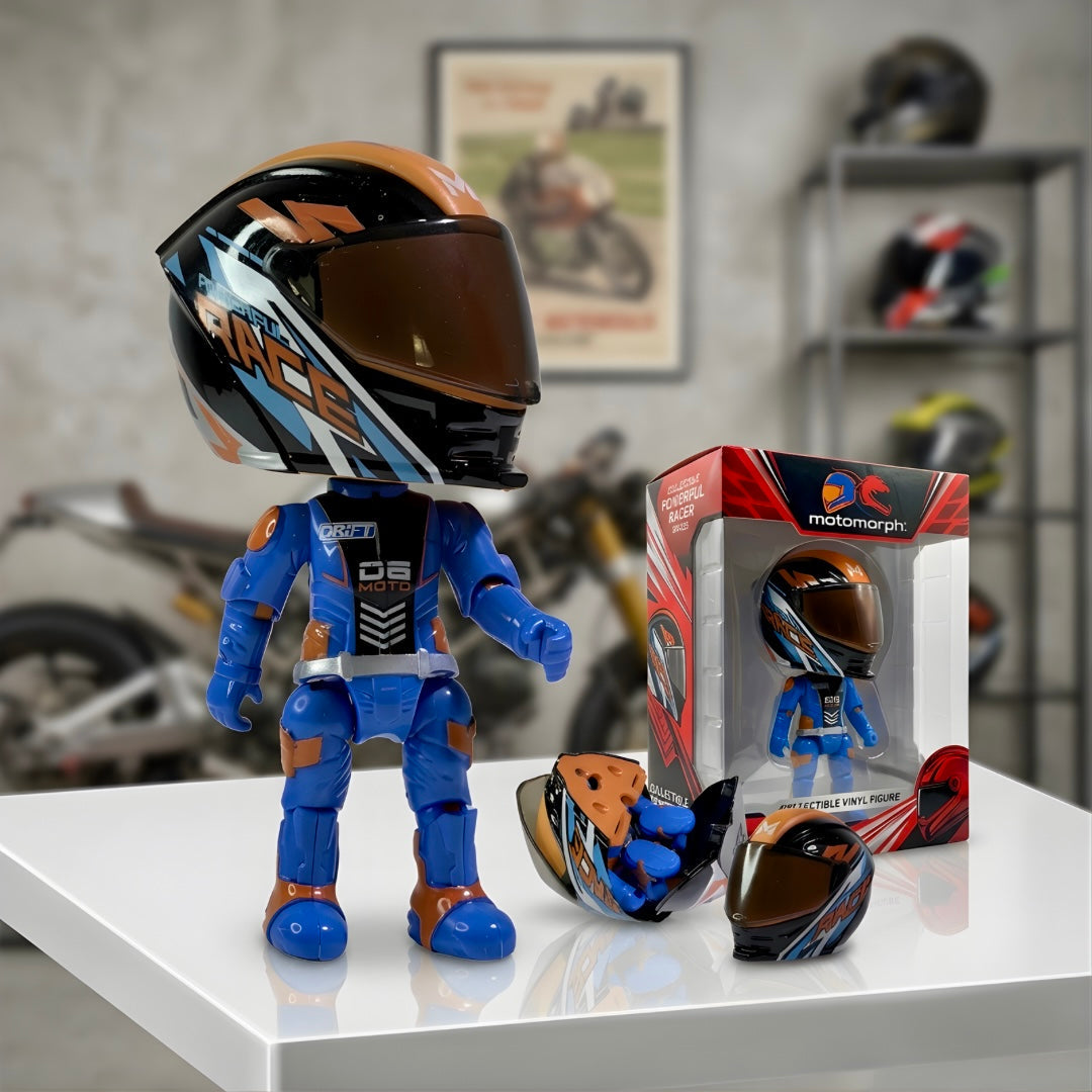 Realistic Motorcycle Rider Alloy Transforming Figure Ornament
