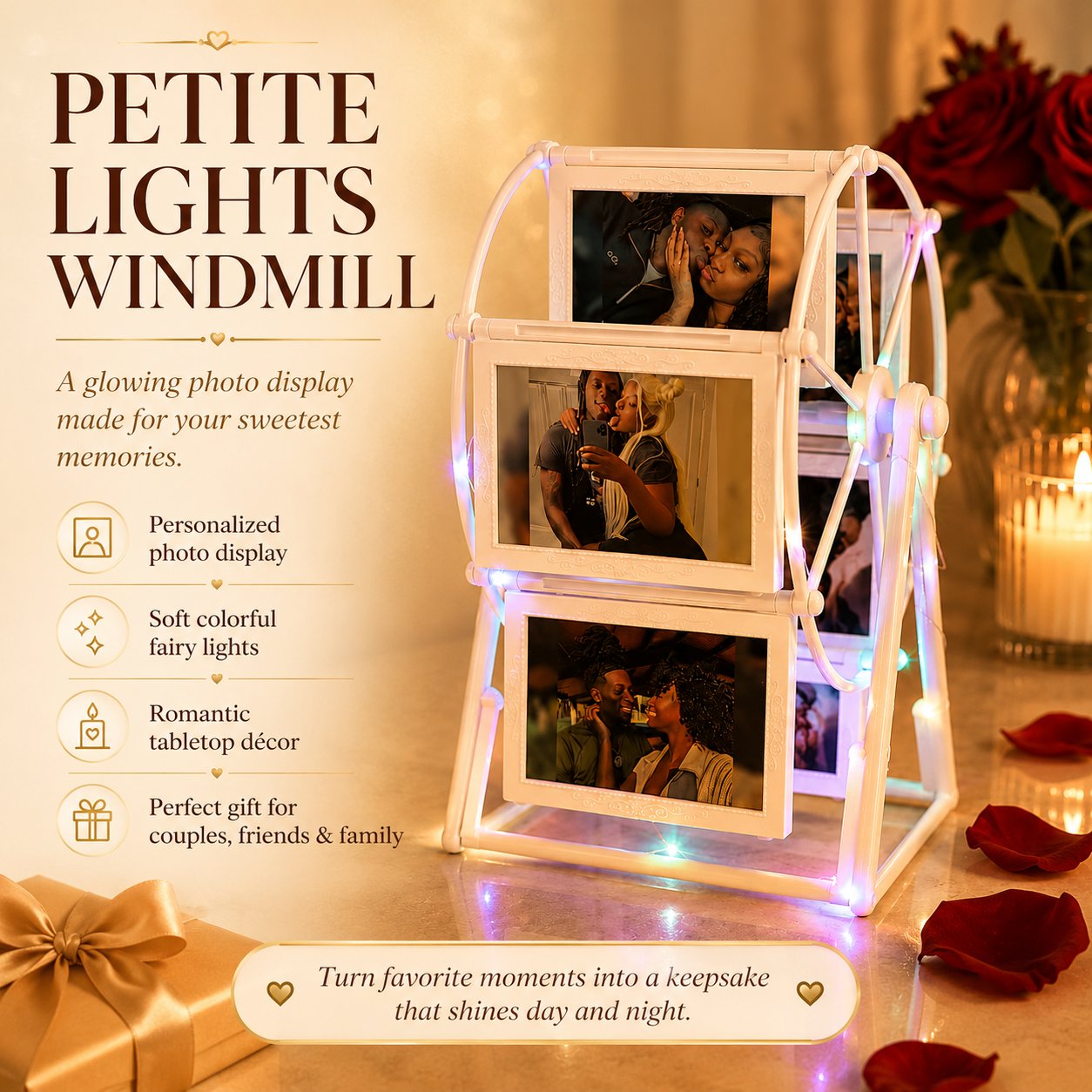 Petite Lights Memory Wheel Photo Display