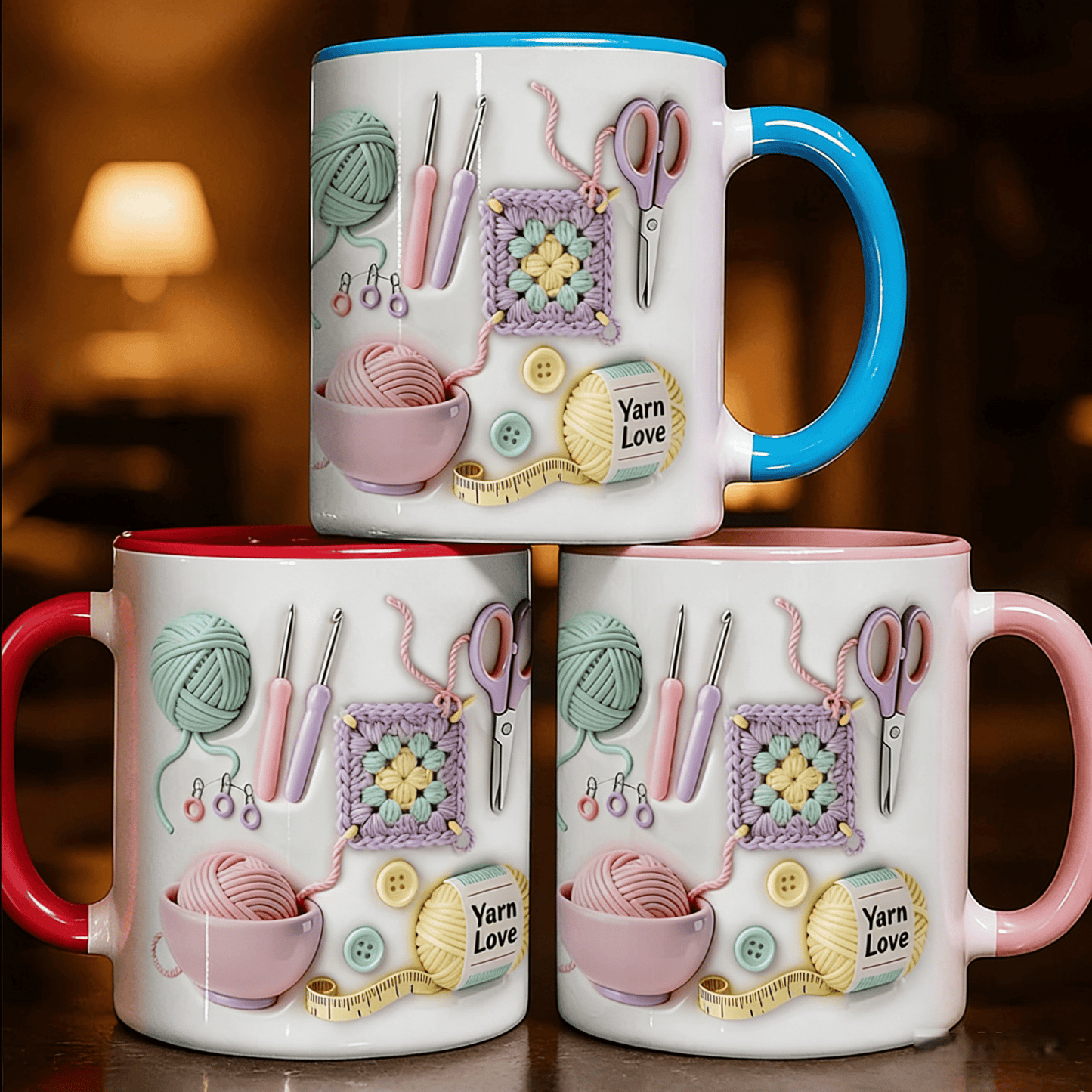 💥Last day with 50% off!!🏆Flash sale⚡ Over 50,000 sold! Almost sold out💥“Yarn Love” mug – the perfect gift for craft enthusiasts and creative types