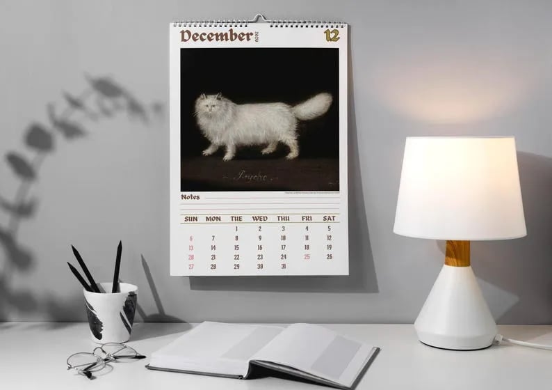 🔥Last Day 49% OFF - 🗓️🎨 Meet the Weird Cats in Renaissance Paintings 2026 Calendar