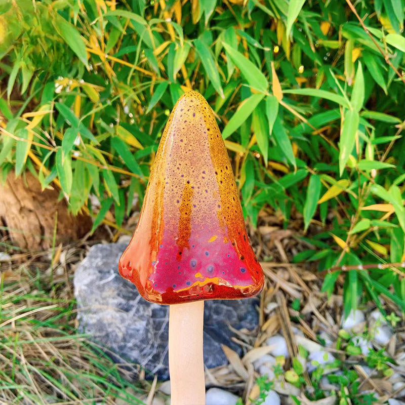 🍄Tinkling Toadstools Ceramic Mushrooms for Garden Decoration