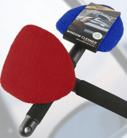💥 💥  🔥  Windshield Cleaning Tool, Microfiber Car Window Cleaner with 4 Reusable and Washable Microfiber Pads and Extendable Handle
