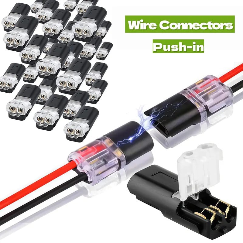 🏆NEW YEAR SALE 49% OFF👍Double-Wire Plug-in Connector Led Light Strip Connectors 2 Pin