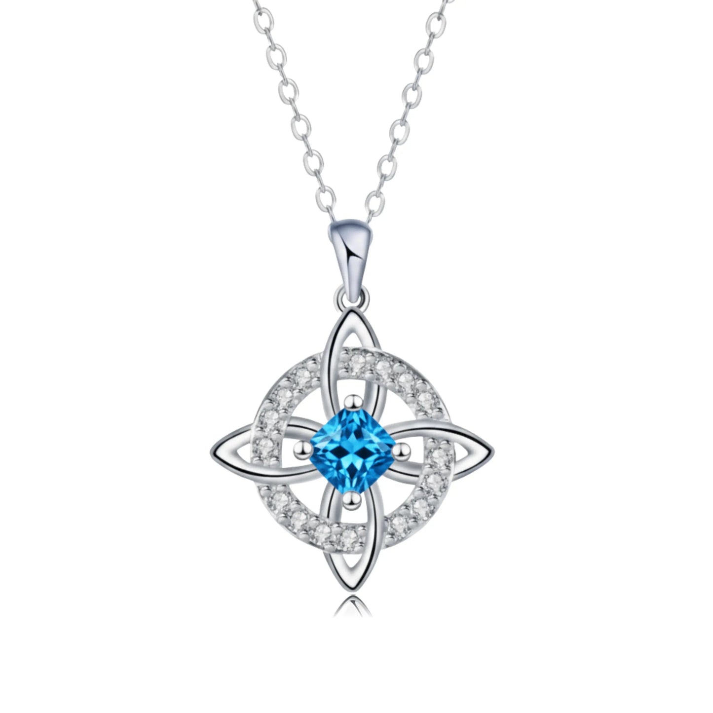 ✨ Mystical Birthstone Witches Knot Necklace – Natural Crystal 🔮💞Protect Your Loved Ones