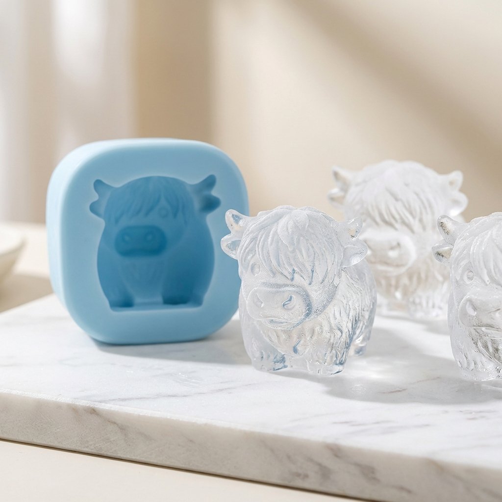 ⏳Last Day Special Price ￡9.99!!🐮 Mini Highland Cow Ice Cube Mold – Cute 3D Ice for Drinks, Parties & Gifts