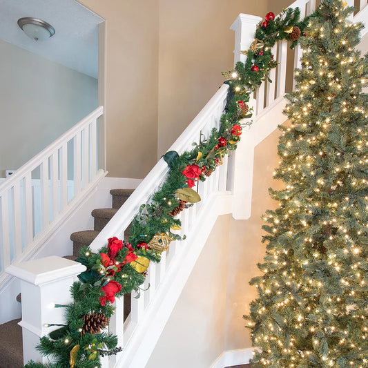 Secure & Stylish Garland Ties for Christmas Railings