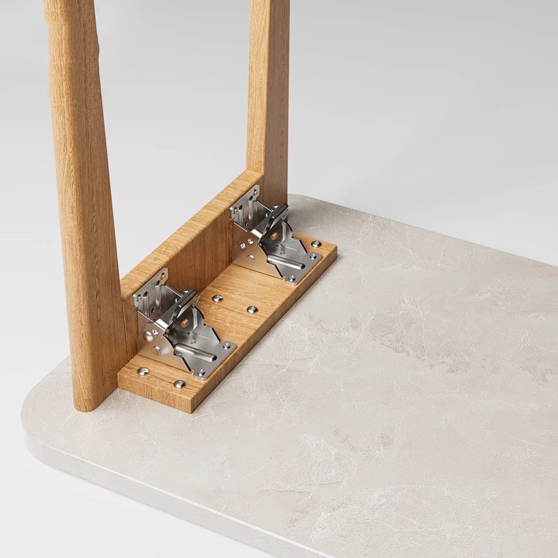 Heavy-duty collapsible brackets with 90° lock - space-saving steel hinges