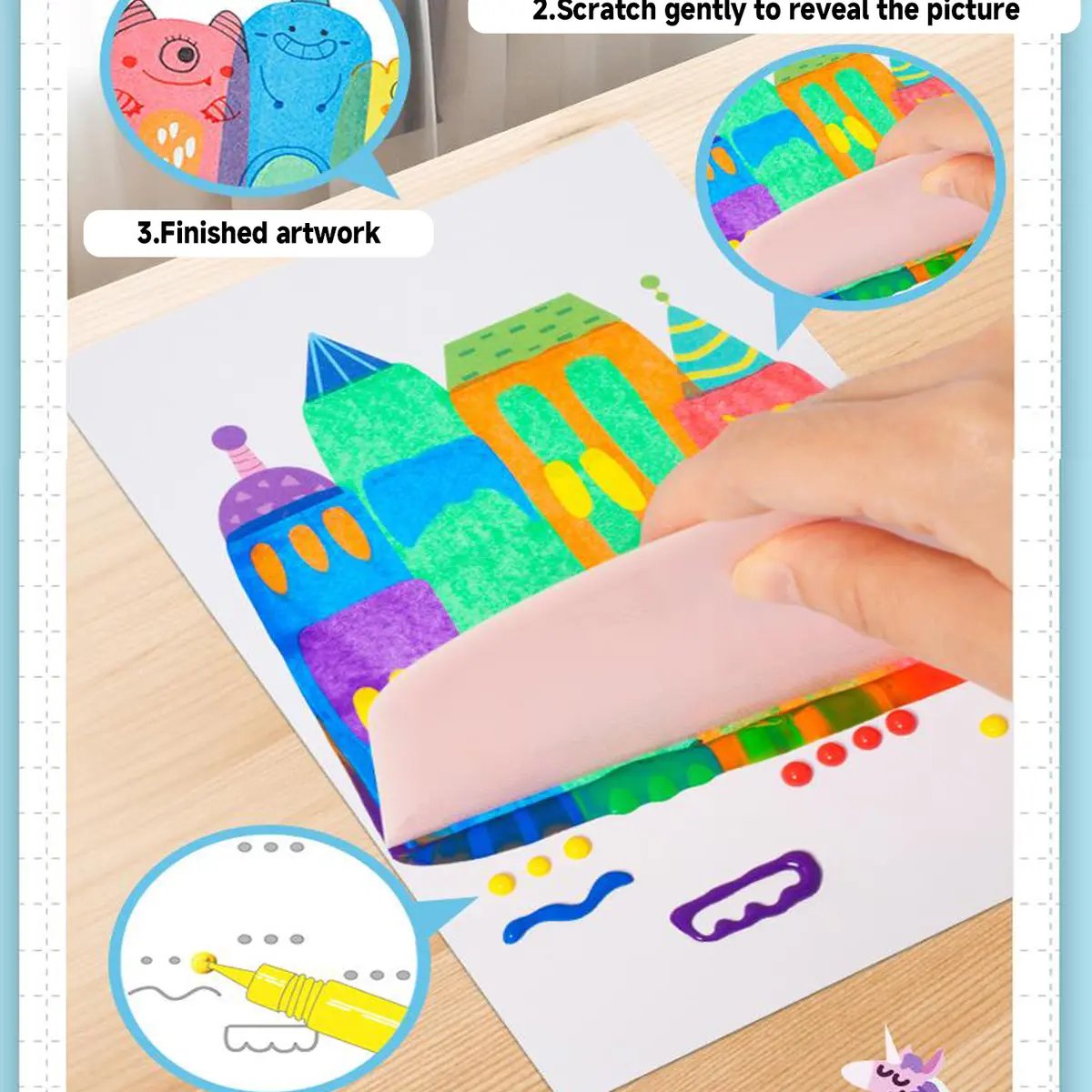 Rainbow Scratch Art Kit – Paint, Scratch & Reveal the Magic