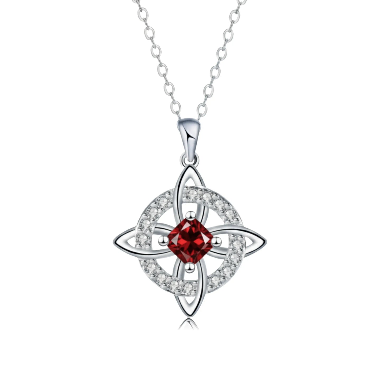 ✨ Mystical Birthstone Witches Knot Necklace – Natural Crystal 🔮💞Protect Your Loved Ones