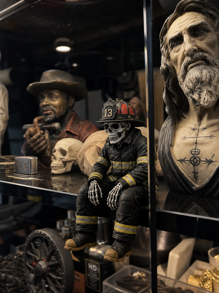 🎁Last Day 49% OFF - Firefighter Skeleton Shelf Sitter