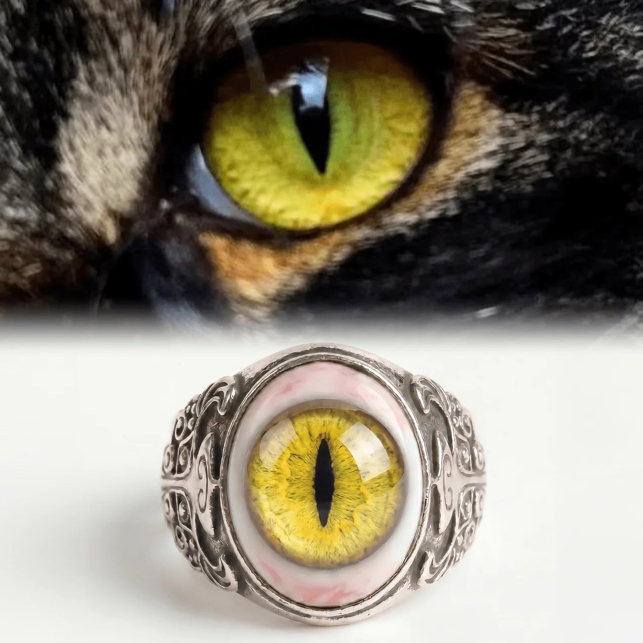 Eyeball Ring in Vintage Victorian Gothic Style