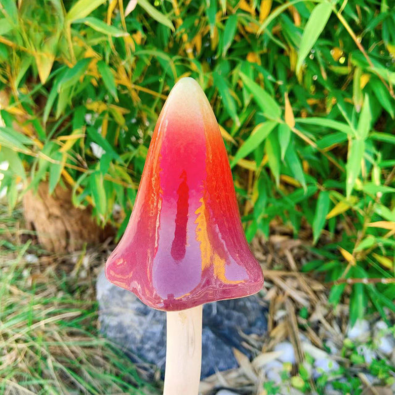 🍄Tinkling Toadstools Ceramic Mushrooms for Garden Decoration