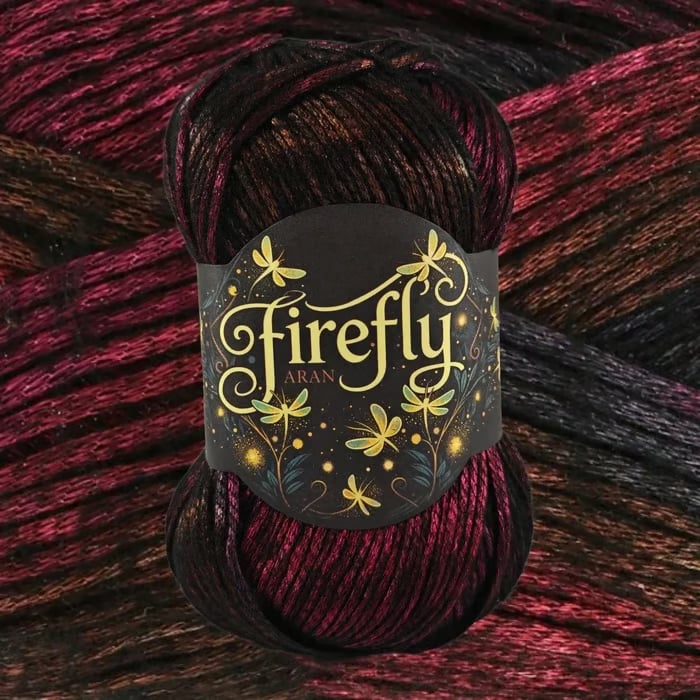 🧶Aran Wool ‘Firefly’ Iridescent Shimmer Yarn: A Touch of Magic in Every Stitch💫