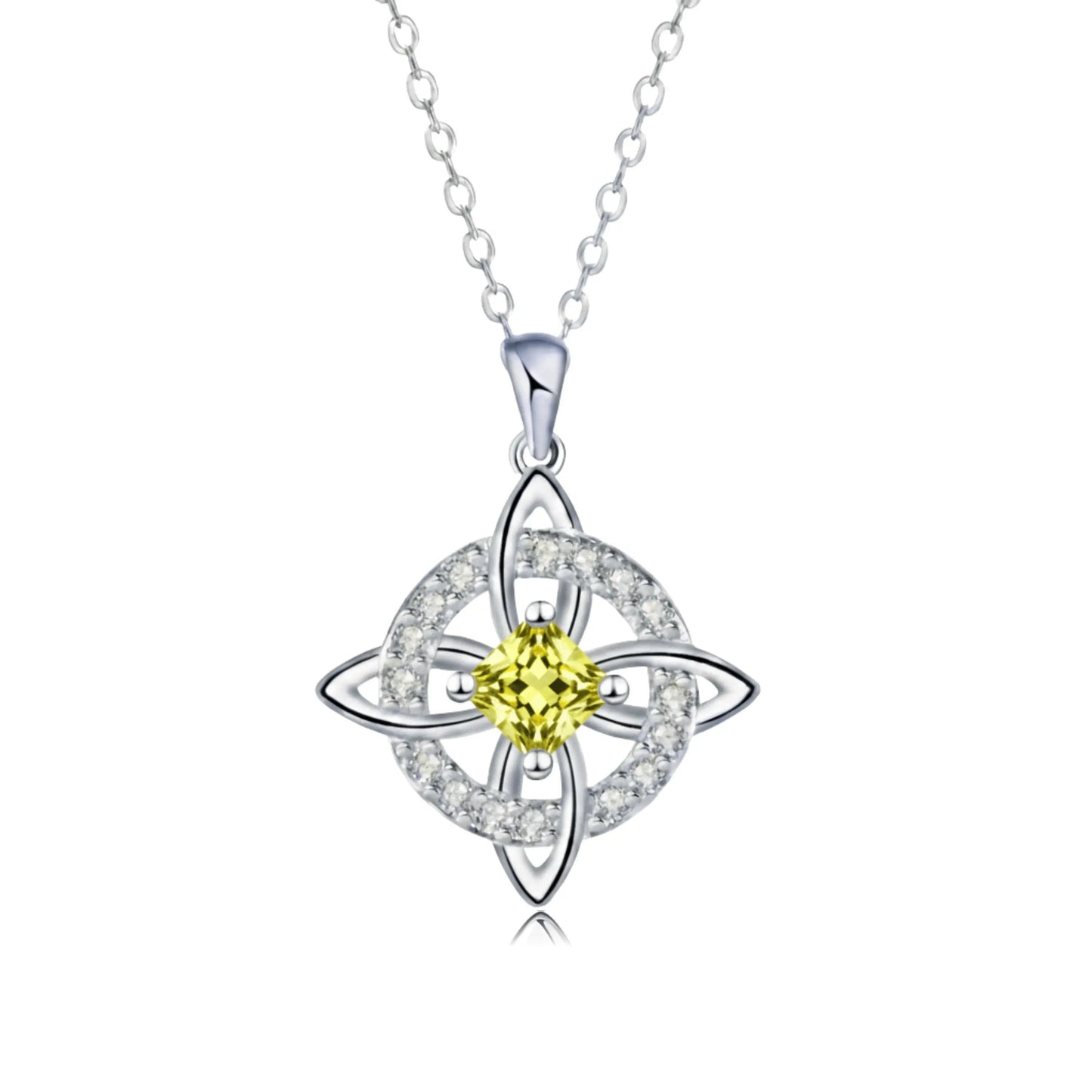 ✨ Mystical Birthstone Witches Knot Necklace – Natural Crystal 🔮💞Protect Your Loved Ones