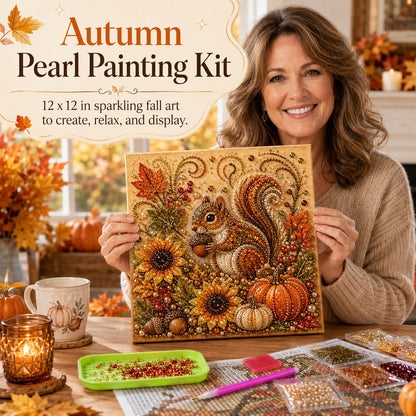 🍂💎 Autumn Pearl Painting Kit – Relaxing DIY Craft to Create Sparkling Fall Artwork 🖌️