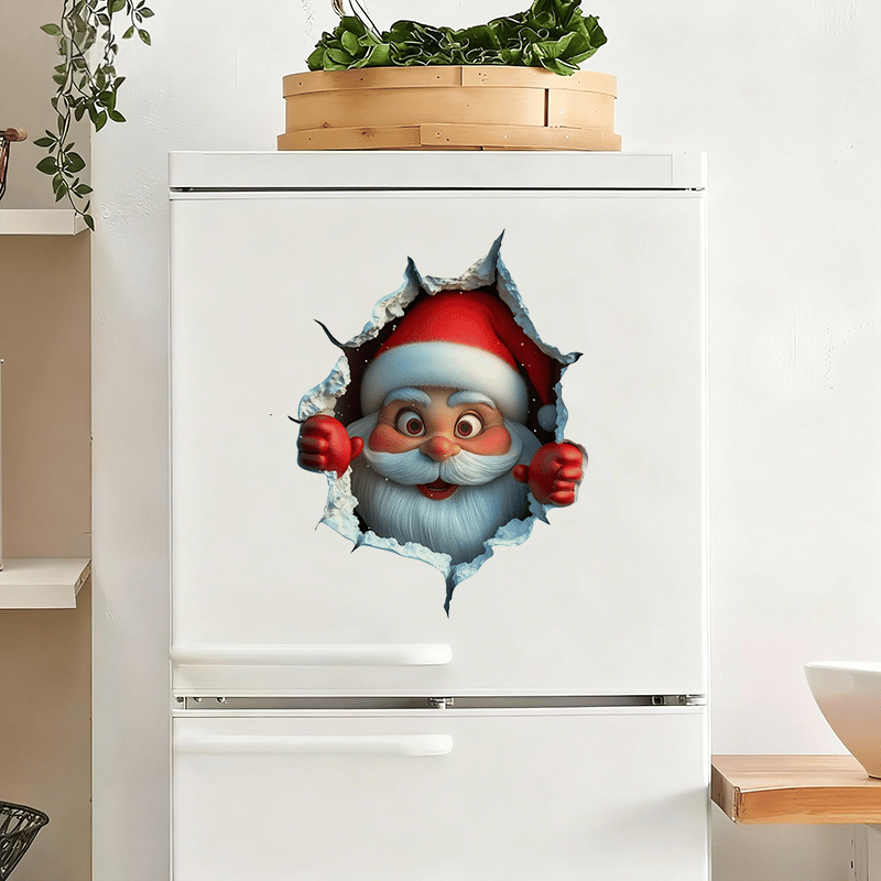 🎄3D Wall-Breaking Santa Claus Sticker🎅