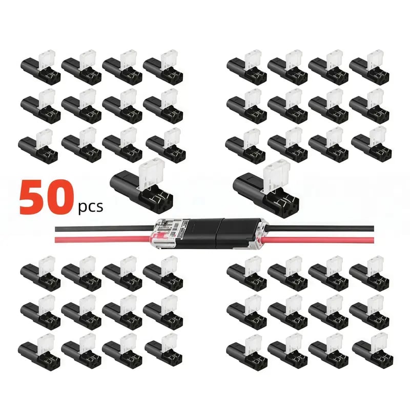 🏆NEW YEAR SALE 49% OFF👍Double-Wire Plug-in Connector Led Light Strip Connectors 2 Pin