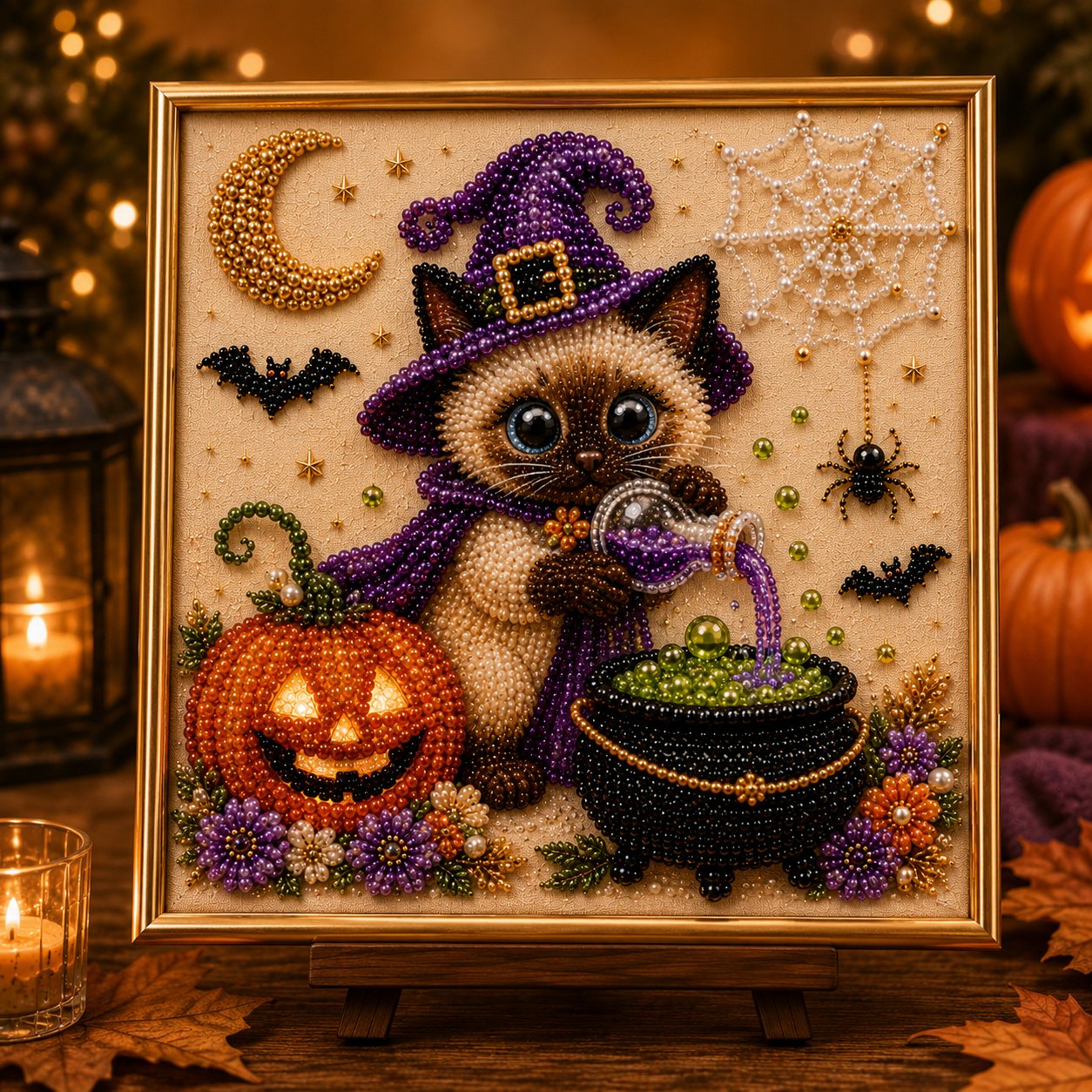🐈‍⬛🎃DIY Halloween Cat Pearl Bead Painting Kit