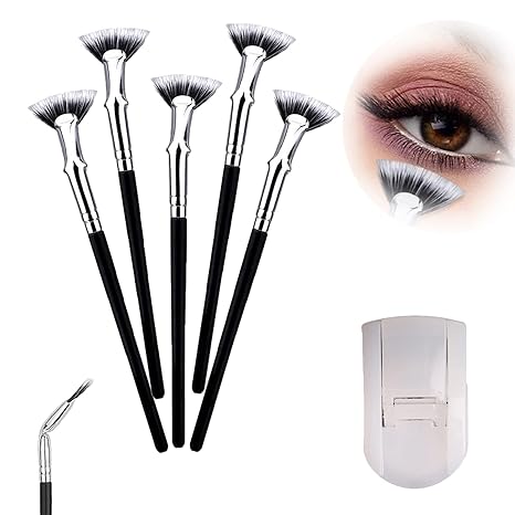 Foldable angled eyelash brus