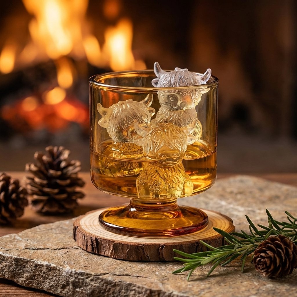 ⏳Last Day Special Price ￡9.99!!🐮 Mini Highland Cow Ice Cube Mold – Cute 3D Ice for Drinks, Parties & Gifts