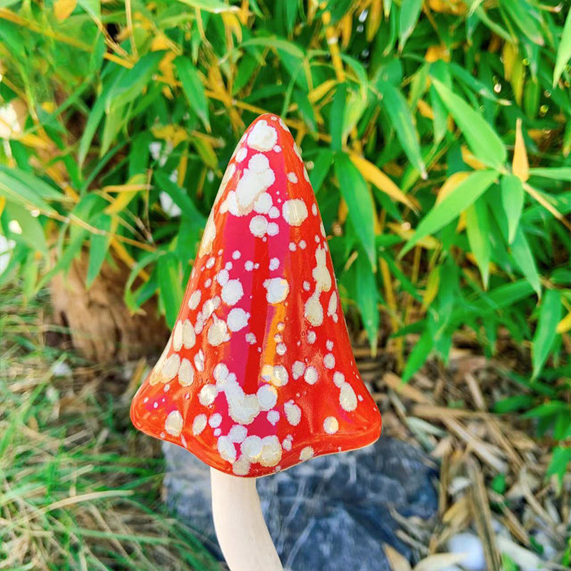 🍄Tinkling Toadstools Ceramic Mushrooms for Garden Decoration