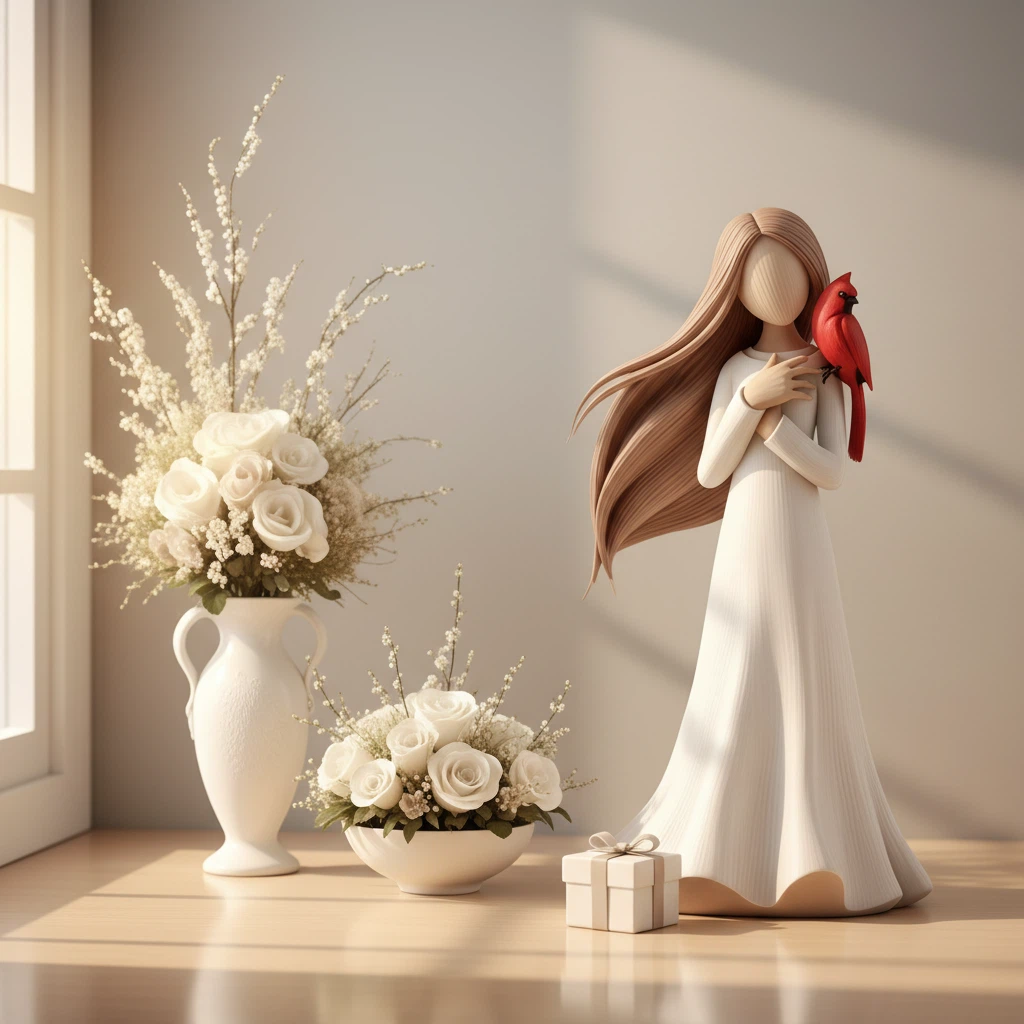 Cardinal Remembrance Love and Serenity Figurine——When a cardinal appears, an angel is near