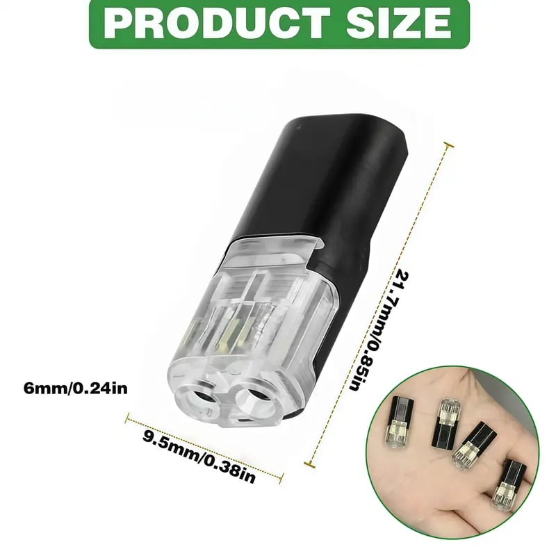 🏆NEW YEAR SALE 49% OFF👍Double-Wire Plug-in Connector Led Light Strip Connectors 2 Pin